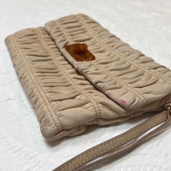 Prada Turn Lock Wristlet Clutch Gaufre Nappa Small - Picture 3 of 10